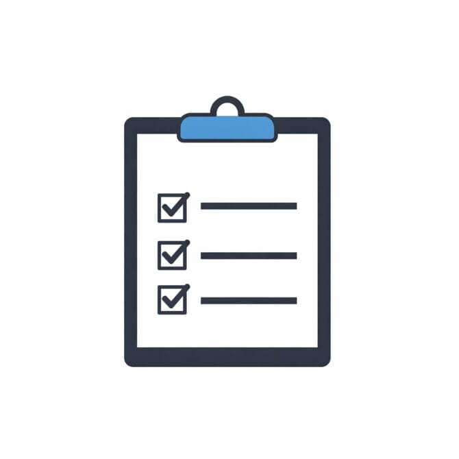 Ícone de checklist representando os passos de como quitar empréstimo consignado.